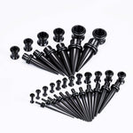 Black Multicolor Spike Ear Stretching Kit 36Pcs