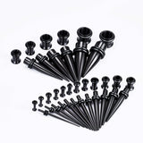 Black Multicolor Spike Ear Stretching Kit 36Pcs