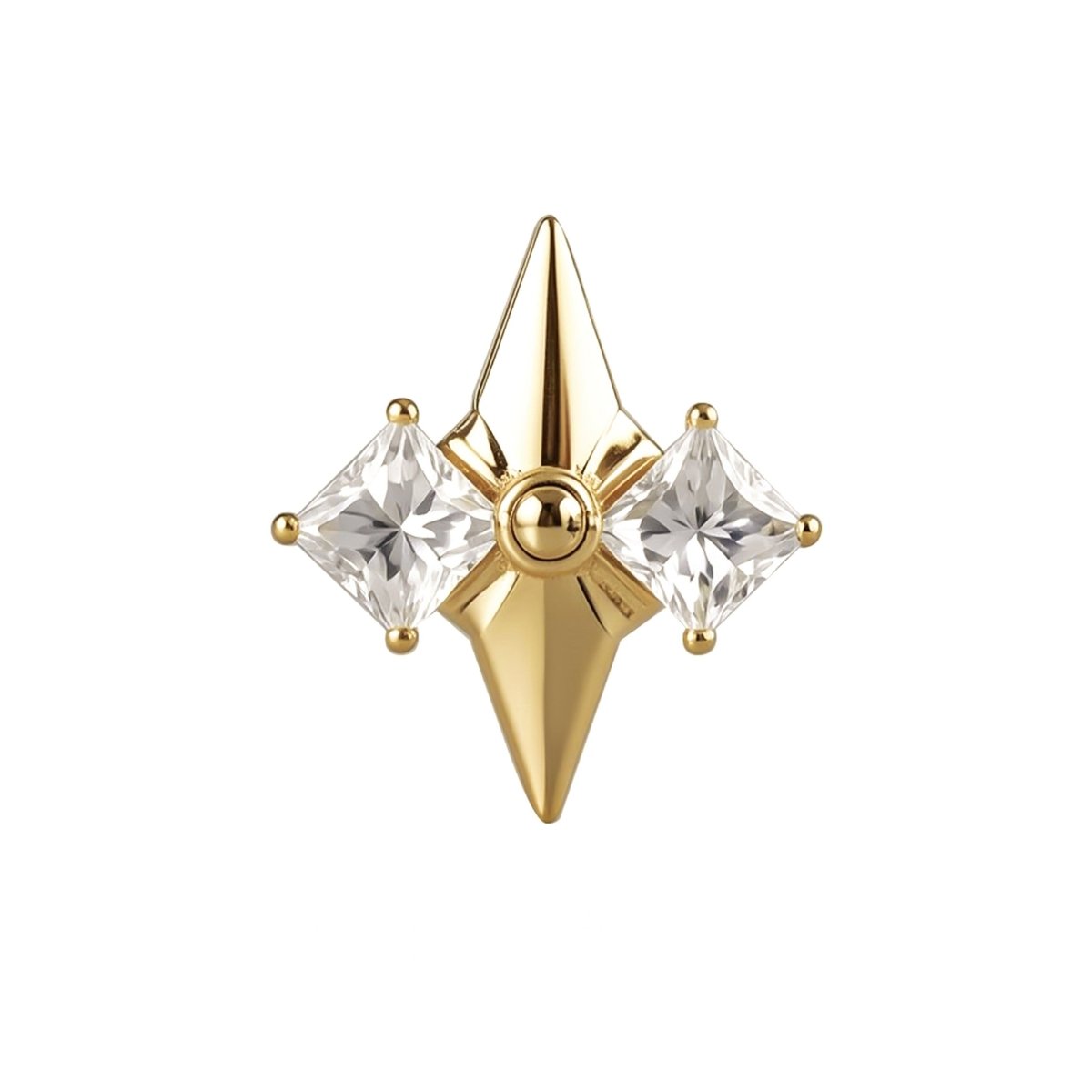14K Solid Gold Internally Threaded Helix Piercing – Ark - AKAK BODYJEWELRY-ear-tunnel
