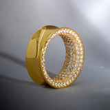 14K Stars Shining Zircon Ear Gauge Tunnel（2Pcs） - AKAK BODYJEWELRY - ear - tunnel