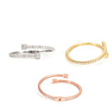 S925 Silver Triple-Tone Baguette Moissanite Bracelet