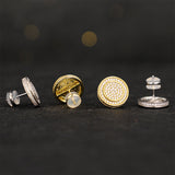 S925 Silver Moissanite Radiant Circle Studs Earrings