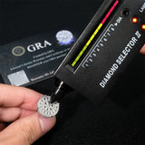 S925 Silver Moissanite Halo Cluster Studs Earrings