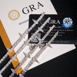 S925 Silver Moissanite Prism Thorn Necklace