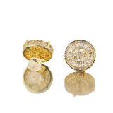 S925 Silver Moissanite Halo Cluster Studs Earrings