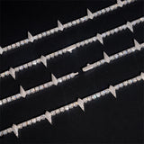 S925 Silver Moissanite Prism Thorn Necklace