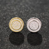 S925 Silver Moissanite Radiant Circle Studs Earrings