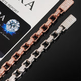 S925 Silver Moissanite Radiant Link Bracelet