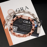 S925 Silver Moissanite Radiant Link Bracelet
