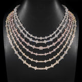 S925 Silver Moissanite Star-Link Necklace