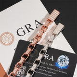 S925 Silver Moissanite Radiant Link Bracelet