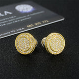 S925 Silver Moissanite Radiant Circle Studs Earrings