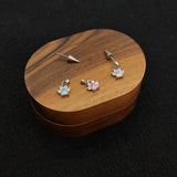 Titanium Spike Cat Paw CZ Dangle Piercing Stud |1PC – Blue / White / Pink | Ear Nose Body Jewelry