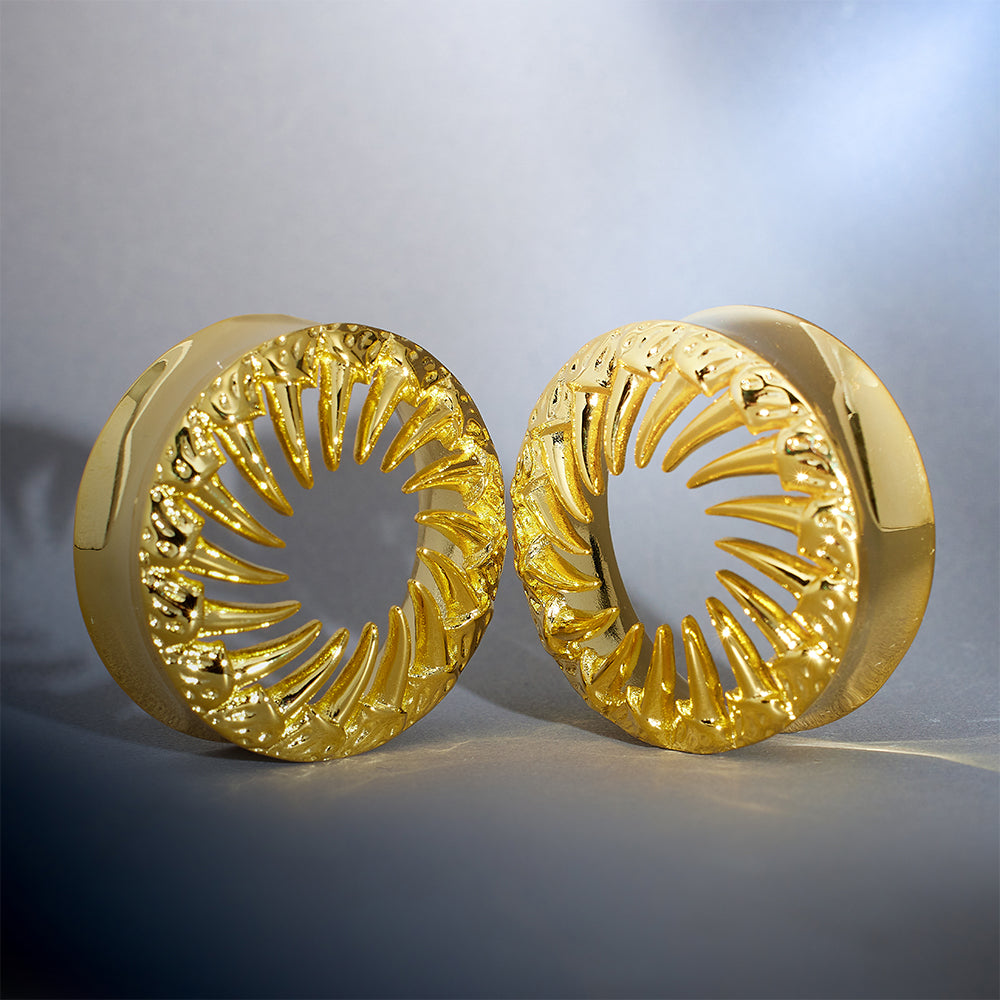 8K Gold King of the Desert l Ear Gauge Tunnels (2Pcs)