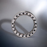 Checkerboard Moissanite 14K White Gold Tunnel(2pcs)