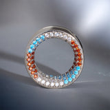 Free Will Zircon S925 Silver Tunnel (2Pcs)