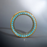 Blue Topaz S925 Silver Stars Shining Tunnel (2Pcs)