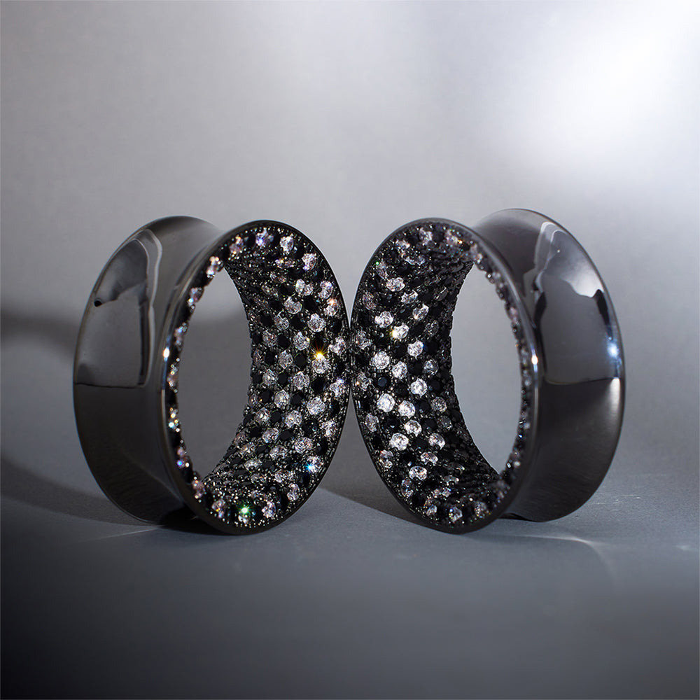 Tungsten Steel Zircon Checkerboard Tunnel(2pcs)