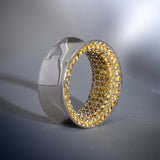 Yellow Moissanite 8K Stars Shining Tunnel (2Pcs)
