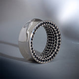 Black Zircon 8K Stars Shining Ear Gauge Tunnel(2Pcs)