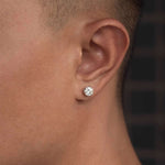 S925 Silver 6-Prong D Color Moissanite Stud Earrings 2pcs