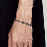 Vintage Cross Stainless Steel Bracelet for Men