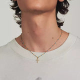 S925 Silver Cross Pendant Chain Necklace