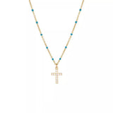 S925 Silver Cross Pendant Chain Necklace