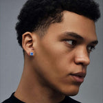 S925 Silver Sugar Cube Earrings Jewelry for Women Men