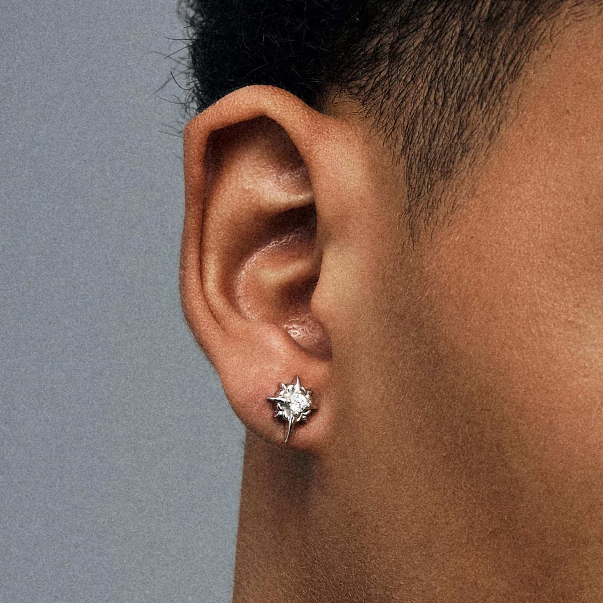 S925 Silver Polaris Star Earrings Jewelry for Women Men