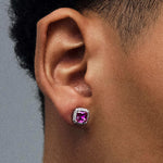 S925 Silver Sugar Cube Earrings Jewelry for Women Men