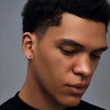 S925 Silver Sugar Cube Earrings Jewelry for Women Men