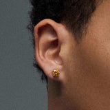S925 Silver Champagne Moissanite Stud Earrings Jewelry for Women Men