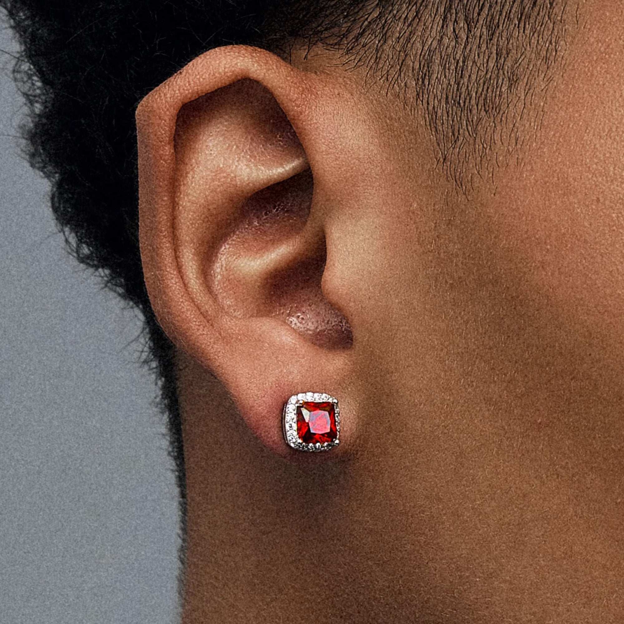 S925 Silver Sugar Cube Earrings Jewelry for Women Men