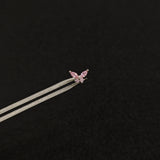 Titanium Butterfly Marquise CZ Piercing Stud – White & Pink | 1pc | Ear Nose Body Jewelry