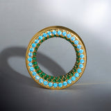 Lake Green Moissanite 8K Stars Shining Tunnel(2Pcs)