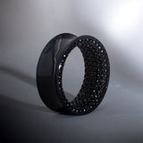 Tungsten Steel Black Zircon Stars Shining Ear Gauge Tunnel(2pcs)