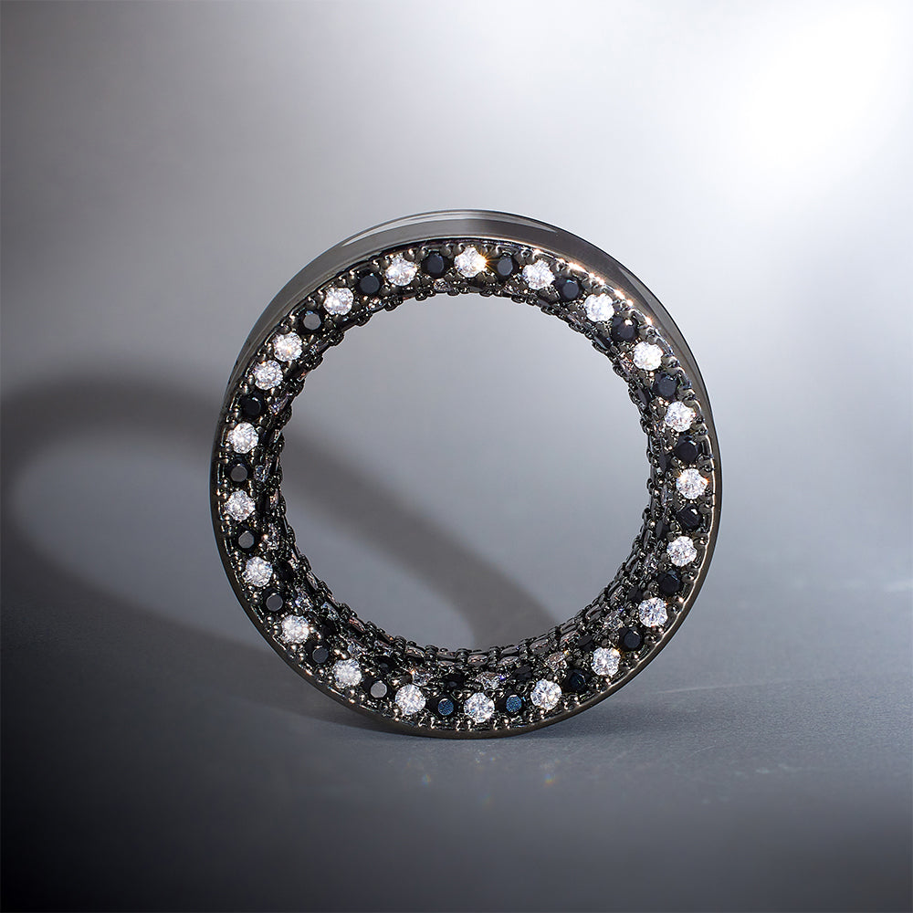 Tungsten Steel Zircon Checkerboard Tunnel(2pcs)