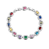 Sugar Cube Multicolor Zircon Bracelet