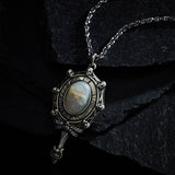 Ghostveil Radiance Pearl Skull Necklace