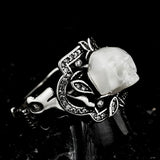 Eternal Pearl Skull Ring