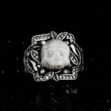 Eternal Pearl Skull Ring