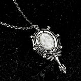 Ghostveil Radiance Pearl Skull Necklace