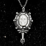 Ghostveil Radiance Pearl Skull Necklace