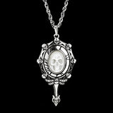 Ghostveil Radiance Pearl Skull Necklace