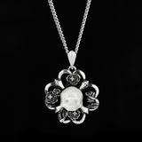 Shadow Specter Pearl Skull Necklace