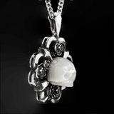 Shadow Specter Pearl Skull Necklace