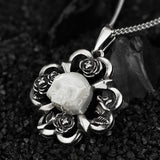 Shadow Specter Pearl Skull Necklace