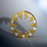 Strange Flower Moissanite 14K Ear Gauge Tunnel (2Pcs)