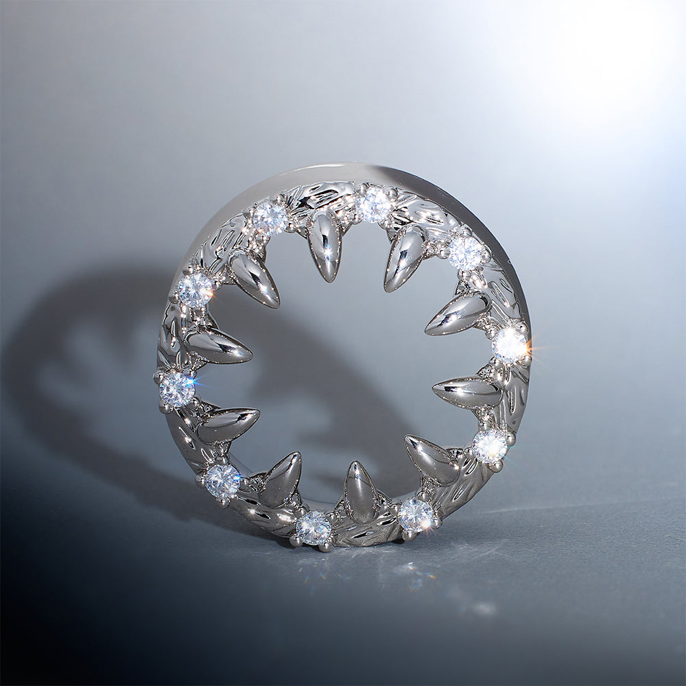 Strange Flower Moissanite S925 Silver Ear Gauge Tunnel (2Pcs)